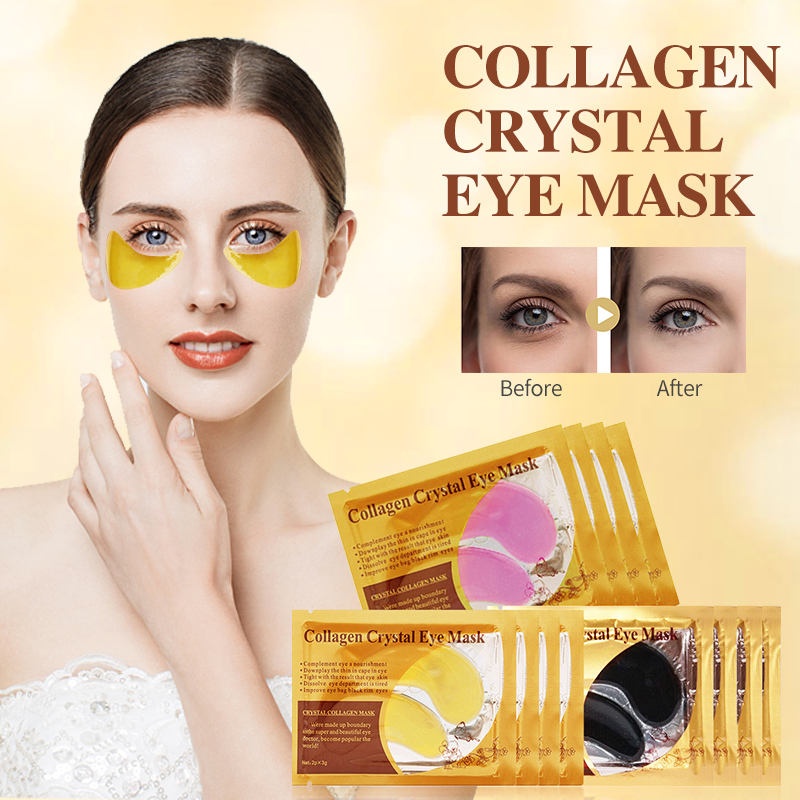 Private Label Crystal Collagen Eye Mask Oem Hydrogel Crystal Gel Under Eye Patches 24k Gold 8125