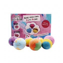 Hot sale private label handmade organic DIY craft gift set fizzy bubble colorful CBD ingredient bath bomb making kit