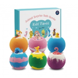 New product private label organic natural oem handmade kids bath bombs with toys inside