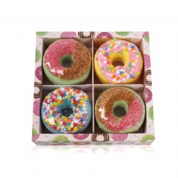 Custom Natural Donut Shape Bath Bombs Moisturizing Bath Fizzer