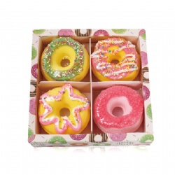 Custom Natural Donut Shape Bath Bombs Moisturizing Bath Fizzer