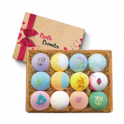 Natural Organic Customized Christmas Birthday Handcraft Bath Bombs Gift Set For Women Mom