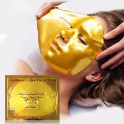 Hot Selling Golden Crystal 24k Facial Collagen Mask Patches Wholesale Collagen Crystal Mask Treatment Mask