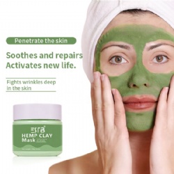 Green Tea Clay Cream Deep Cleansing Moisturizing Hydrating Shrink Pores Oil Control Rotating Mud Clay Mask