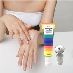 2021 New Winter Moisturizing 2 In 1 Organic Hand Lotion Whitening With lip balm Set Soft Tube Private Label Hand Cream