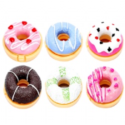 Cute Doughnut Shape Lips Care Lip Balm for Children's Gift Set