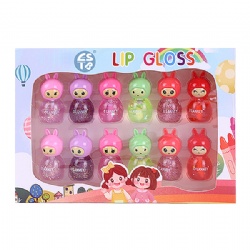 Shinny Cute Dolls Shapes Lip Gloss OEM Private Label Lips Care