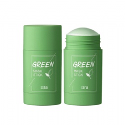 Private Label Green Tea Clay Facial Stick Pore refining for Women Green tea face cleaning mud stick for acne Green Mask Stick